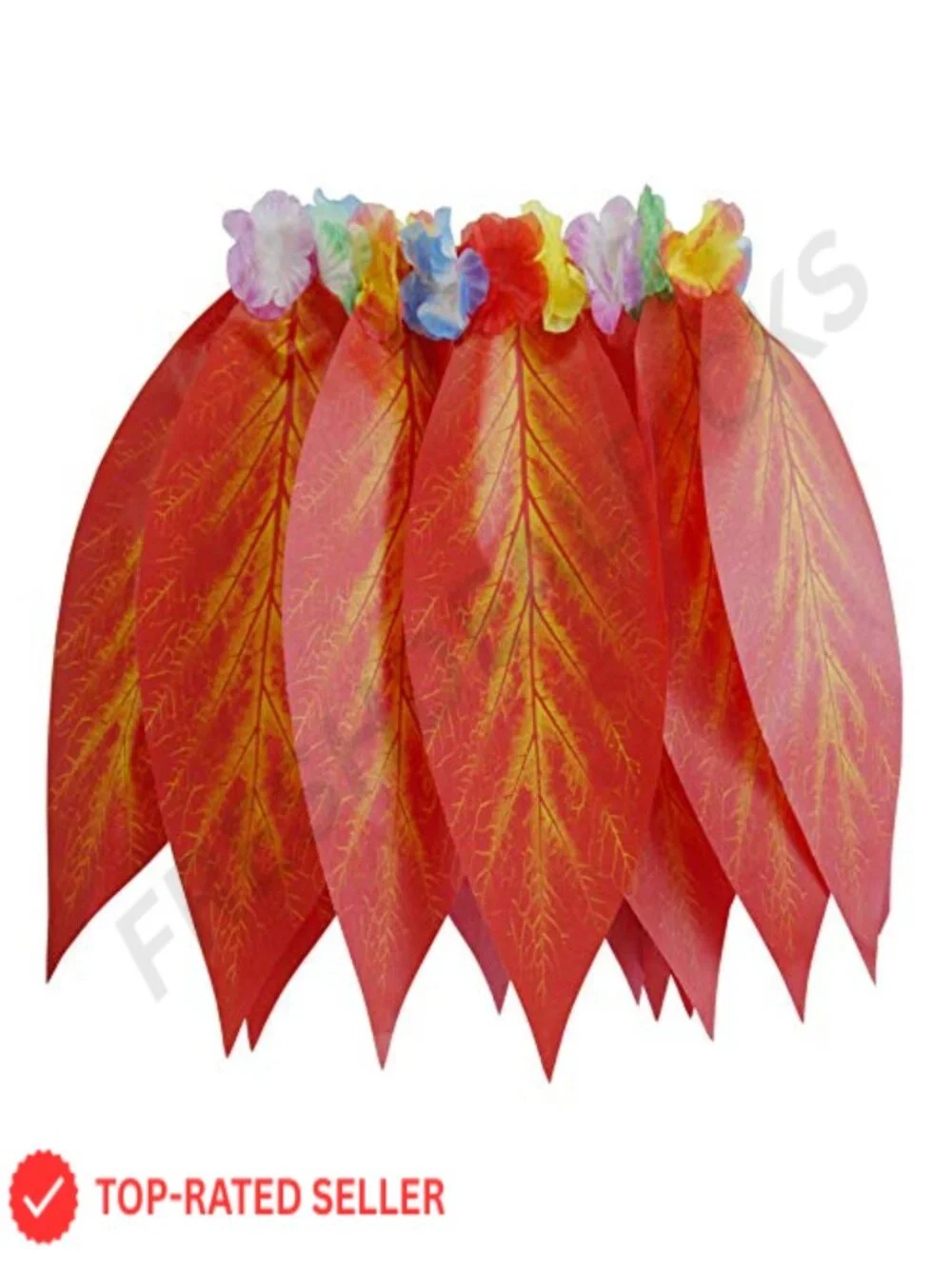 Hula Grass Skirt with Flower Leis for Luau Party Dress